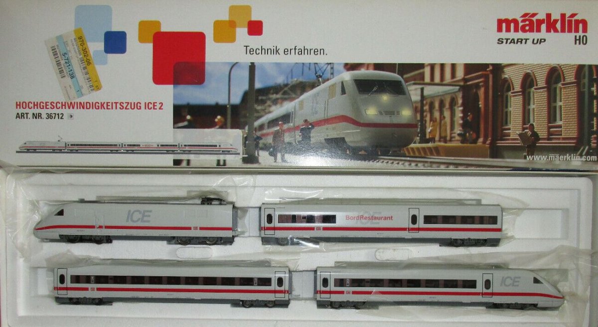 Märklin 36712 DB AG E Lok togsæt ICE 2 BR 402 med MFX og lyd Spor HO