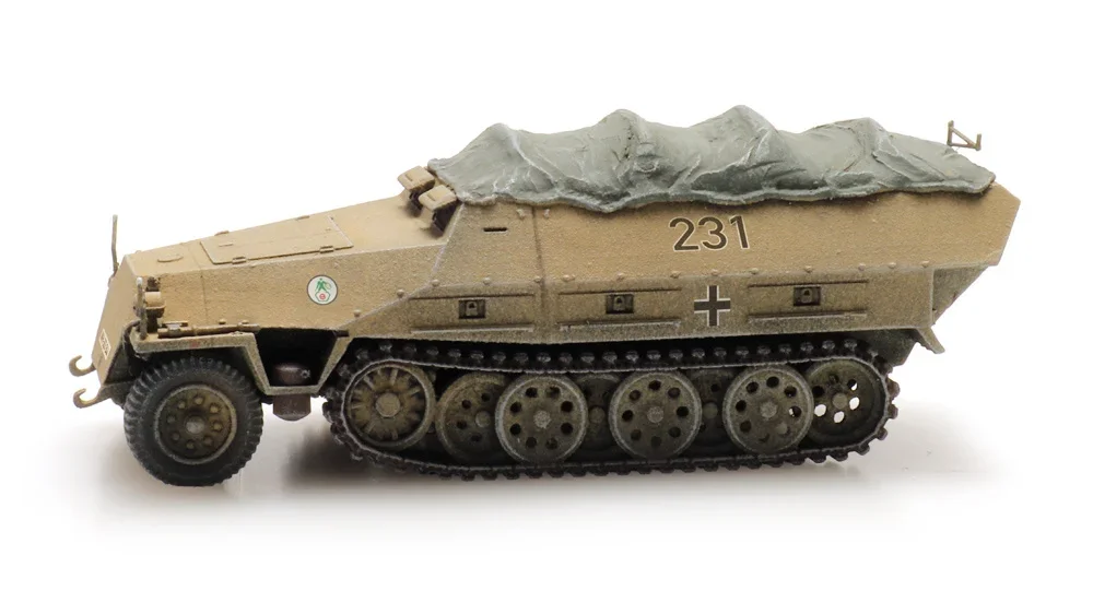 Artitec HO 6870530 SdKfz 251 1 Ausf D Eisenbahntransport Færdig model