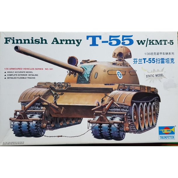 Trumpeter 00341 Finnish Army T-55 w/KMT-5 Scala 1:35 byggest