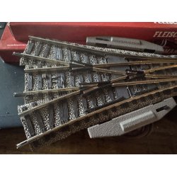 Fleischmann HO 6157 profi trevejs sporskifte inkl 2x motor