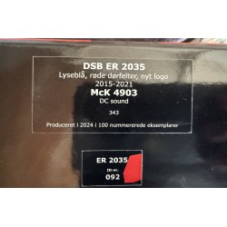McK 4903 DSB E-Lok togs�t ER 2035 med DCC j�vnstr�m LokSound og motorlyd