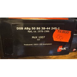 Mck 1007 DSB personvogn r�d ABg 1/2 kl. 50 86 38-44 245-1
