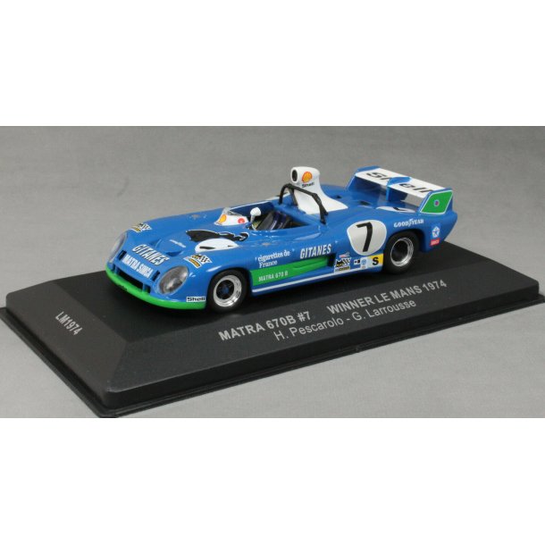 IXO LM1974 Matra 670B #7 1st Le Mans rgang 1974 - Pescarolo / Larrousse. Scala 1:43