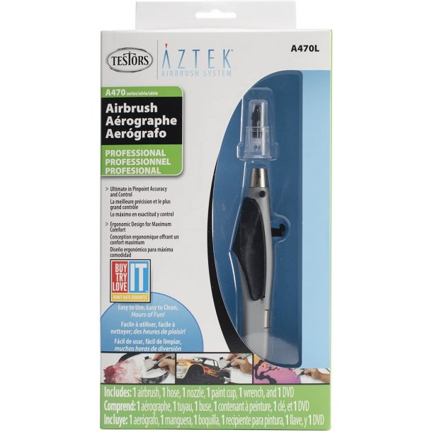 Testors A470 L Aztek Single og Double Action Deluxe Intern Mix Airbrush