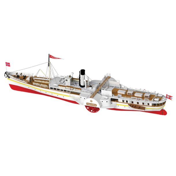 Modell-Tec 601-0600 Norsk passagerskib DS Skibladner hjuldamper fra 1856 l�ngde 83 cm. Scala 1:60 Bygges�t