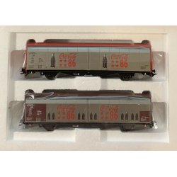 M�rklin 48345 PRIVAT glidende skyded�r godsvogns�t type Hbbills Coca-Cola�. Nyhed 2021