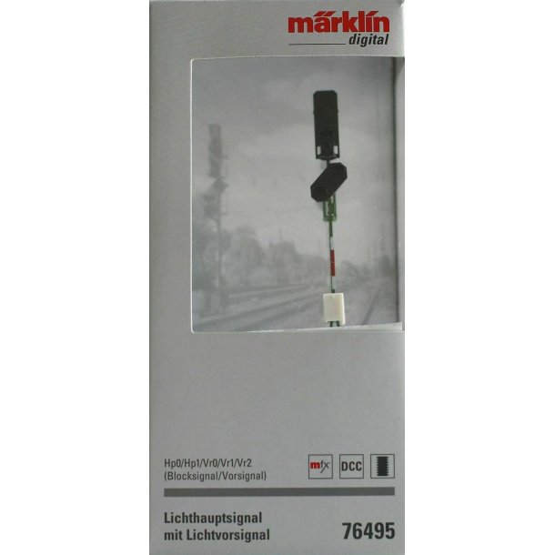 Mrklin 76495 Hovedlyssignal med let forsignal digital med MFX og DCC