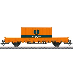M�rklin 46933 PRIVAT fladvogn Litra Kls det danske sporbyggefirma Aarsleff Rail A/S. Med container 