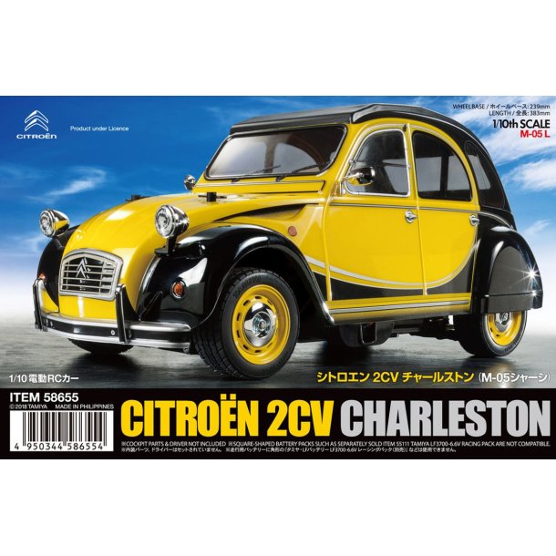 Tamiya 58655 RC Citroen 2CV Charleston som byggest. Scala 1:10