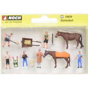Noch HO 15634 figur s�t stal arbejde og heste 