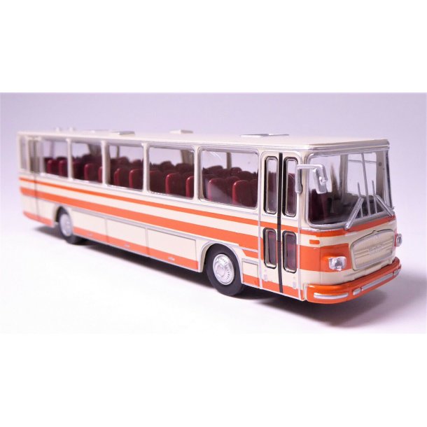 Brekina HO 59250 MAN 750 HO Rejsebus 1967 elfenben orange striber