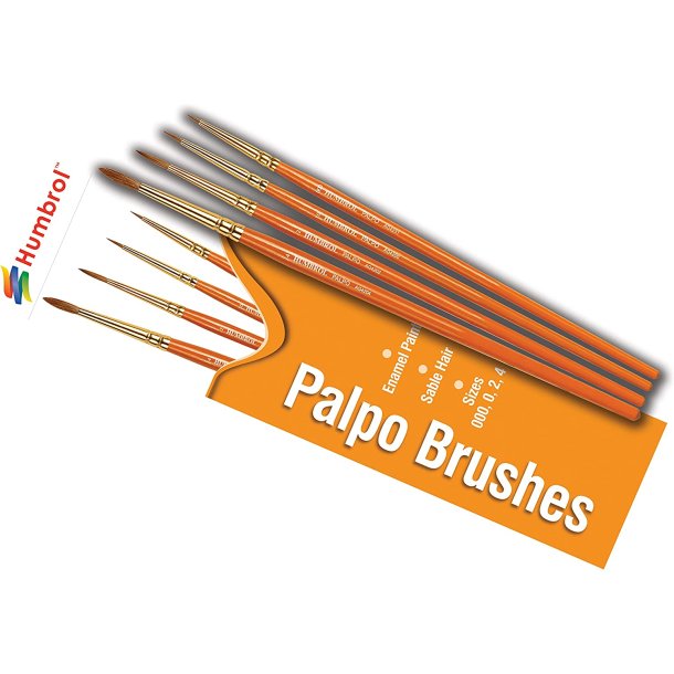 Humbrol AG4250 Pensel st Palpo Brush Pack 000, 0, 2, 4