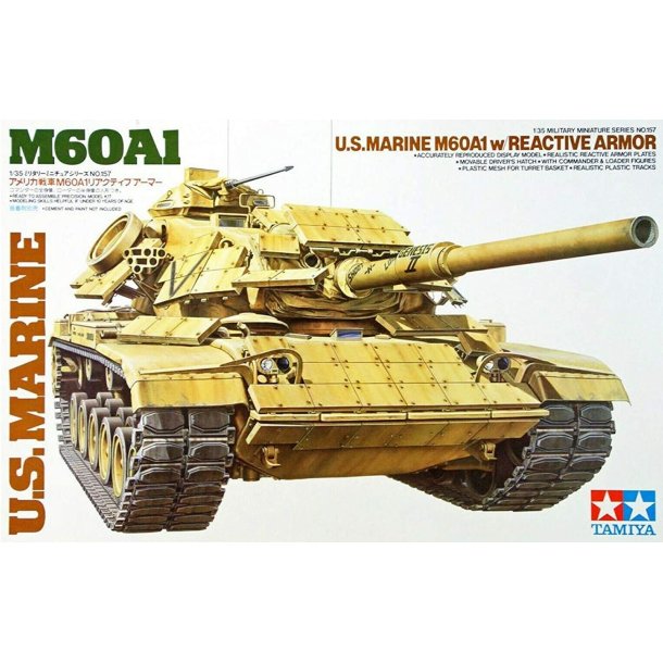 Tamiya 35157 amerikanske M60A1 med reaktiv rustning byggest Skala 1:35