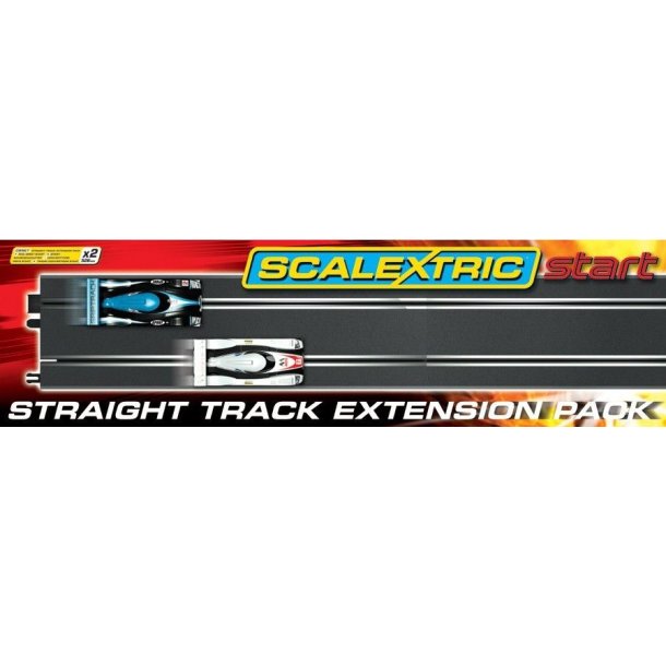 Scalextric C8527 "START" lige skinner 2 stk. 526 mm. Skala 1:32