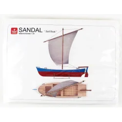 Turk Modell 203A SANDAL sejlbd trbyggest Produktml: 17,7 x 16 x 5,3 cm. Skala 1:35