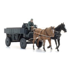 Artitec HO 6870737HF.7 Stlfeltvogn med heste + figur. Frdig model