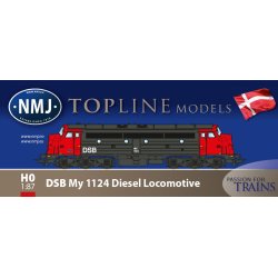 NMJ Topline HO 91110 DSB diesellok MY 1124 med DCC j�vnstr�m diesellyd 