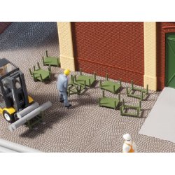 Auhagen HO 41633 &lrm;Specielt velegnet til transport af rundt materiale. bent og lukket design af gulv