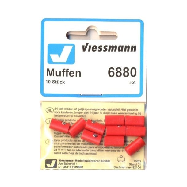 Viesmann HO 6880 muffer r&oslash;d 10 stk.