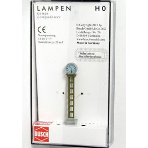 Busch HO 4149 baneg�rds ur�med hvid neon Led. F�rdig�model. H�jde: 47 mm.