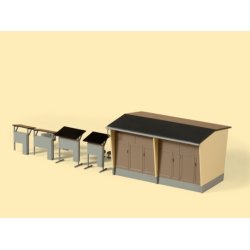 Auhagen 11427 HO &lrm;Transformer Station med tilbehr 