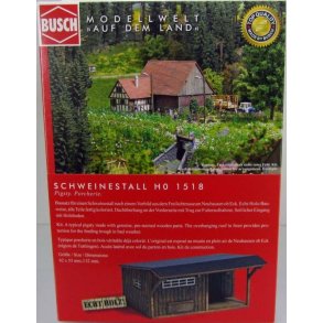 Busch HO 1518 svinestald 62 x 53 mm. Højde 32 mm