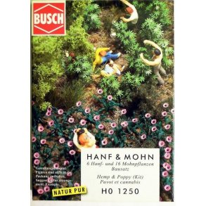 Busch HO 1250 cannabis planter 6 stk. og 16 stk. Valmue planter