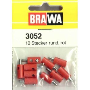 Brawa 3052 han stik rd 10 stk.  2,5 mm