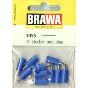 Brawa 3055 han stik bl 10 stk.  2,5 mm