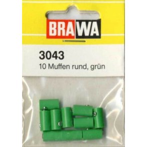 Brawa 3043 hun muffer grn 10 stk.  2,5 mm