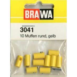 Brawa 3041 hun muffer gul 10 stk.  2,5 mm