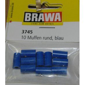 Brawa 3745 hun muffer blå 10 stk. Ø 2,5 mm