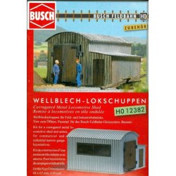 Busch HO 12382 blik skur for Feldbahn tog 