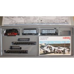 M�rklin 2866 DB flyver transport med damplok BR 80