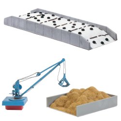 Faller HO 130678 Ensilageklemme og gdningsbunke med kran 