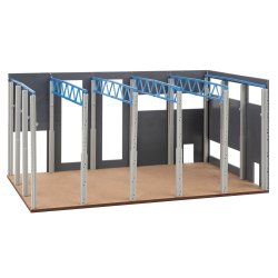 Faller HO 130892 Industrihal under opfrelse, systemkonstruktion 253 x 153 x 124 mm.
