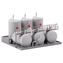 Faller HO 131387 tank lager Dimensioner: 116 x 100 x 57 mm.