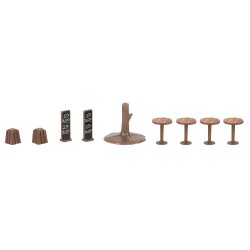 Faller HO 134006    2 julemarkedsboder med oplyst juletr� 86 x 57 x 54 mm, 70 x 39 x 59 mm, 100 mm