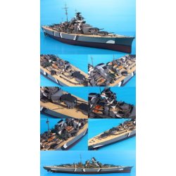 Trumpeter 3702 Bismarck tyske slagskib plastik kit