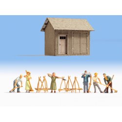 Noch HO 12050 P engen hytte med figurst