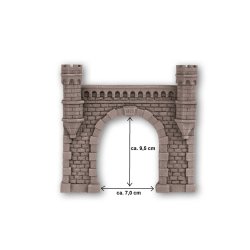 Noch HO 58270 Tunnelportal 1-spors L16 x B15,2 cm. Hrd skum serie "Granit vg"