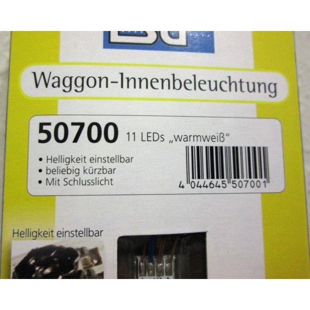 ESU 50700 LED inde belysning varm hvid 255 mm lang