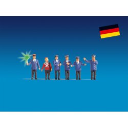 Noch HO 17540 figur st tog personale Tyskland, belyst5 stk. + 1 med LED lys