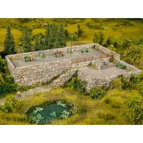 Noch HO 56640 3D-Karton styk Bruchsteinmauer 25 x 12,5 cm