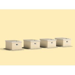 Auhagen 14463 spor N 4 garager 65 x 48 x 25 mm.