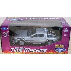 Welly 22443 Back To The Future 1 Delorean Time Machine metal bygget skala.1:24