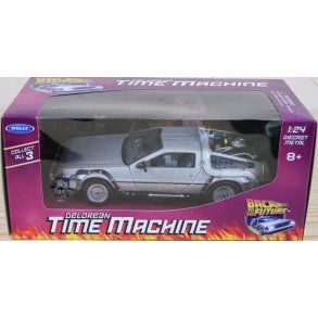 Welly 22443 Back To The Future 1 Delorean Time Machine metal bygget skala.1:24