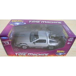 Welly 22443 Back To The Future 1 Delorean Time Machine metal bygget skala.1:24