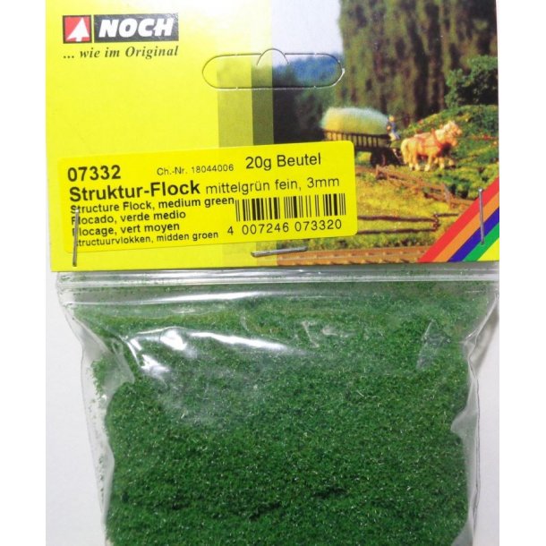 Noch alle str. 07332 Flocken medium grn fin 3 mm. Hj 20 gram