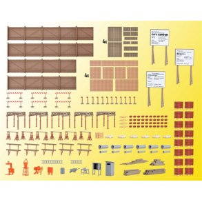 Kibri HO 38538 dekoration sæt byggeplads
